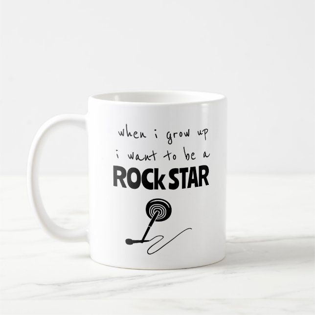 When I Grow Up Rock Star Coffee Mug (Left)