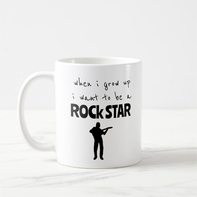 When I Grow Up Rock Star Coffee Mug (Left)