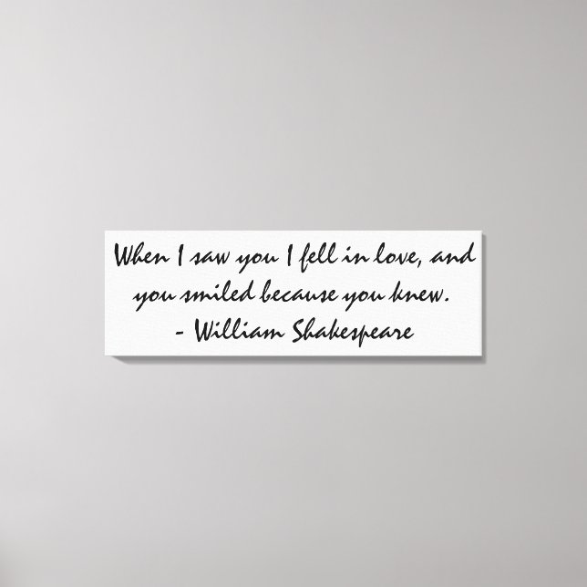 When I saw you I fell in love - Wall Art (Front)