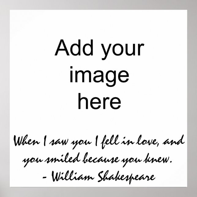 When I saw you I fell in love - Wall Art (Front)