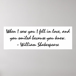 When I saw you I fell in love - Wall Art