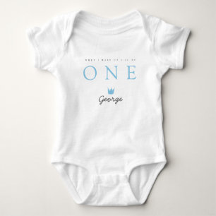 When I wake up I'll be ONE, First Birthday outfit Baby Bodysuit