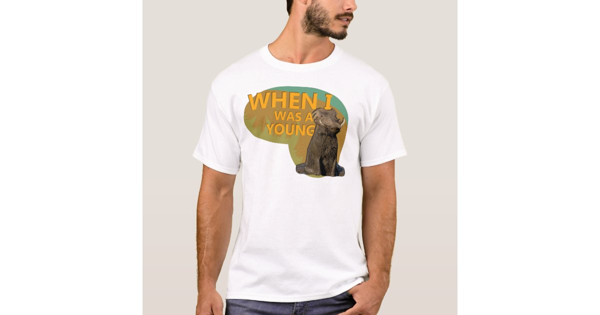 When i was a young warthog t shirt zazzle
