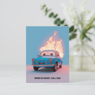 When In Doubt Call Dad Funny Father's Day For Dad  Postcard