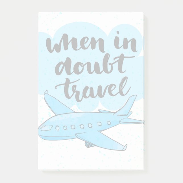 When In Doubt Travel Post-it Notes (Front)