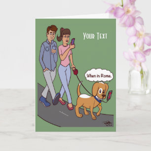 When In Rome Folded Greeting Card