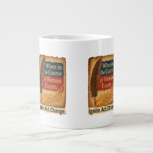 When in the Course of Human Events – Quill Flame Large Coffee Mug