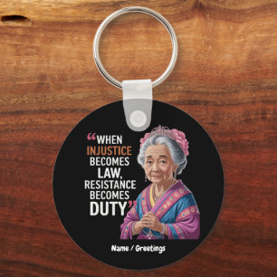 When Injustice Becomes Law Resistance Becomes Duty Key Ring