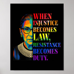 When Injustice Becomes Law Resistance Becomes Duty Poster