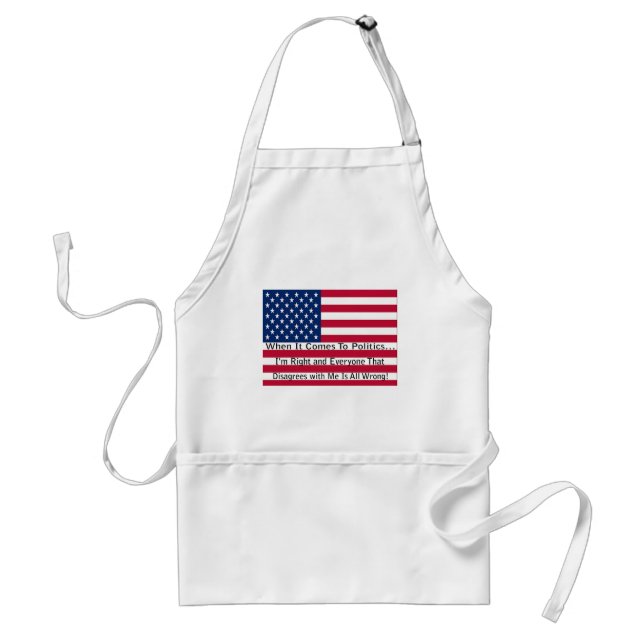 When It Comes To Politics Standard Apron (Front)