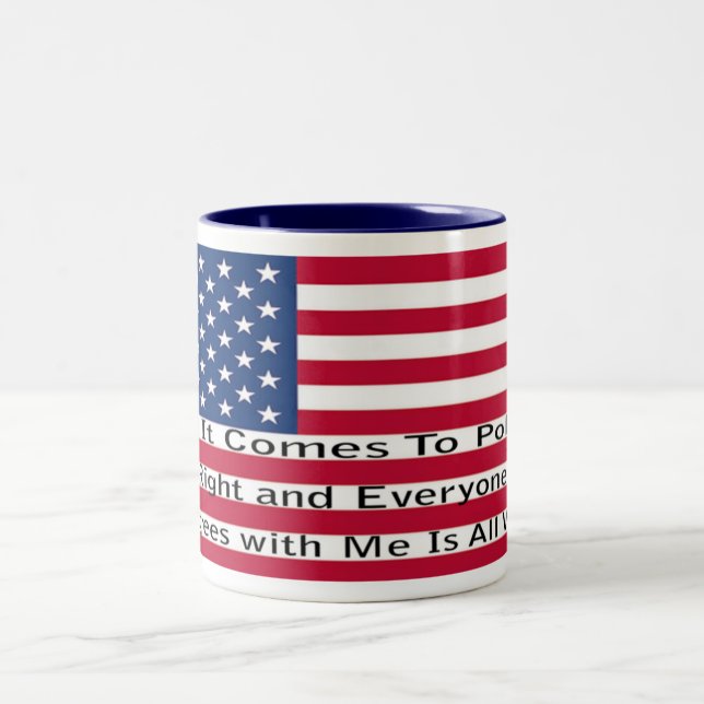 When It Comes To Politics Two-Tone Coffee Mug (Center)