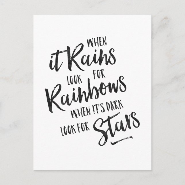 When It Rains - Inspirational Card (Front)