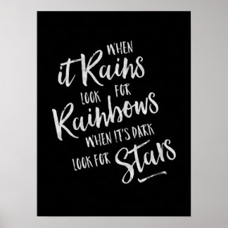 When It Rains- Inspirational Poster