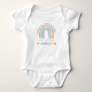 When It Rains Look for Rainbows Baby One-Piece Bodysuit