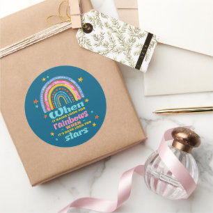 When It Rains Look For Rainbows Classic Round Sticker