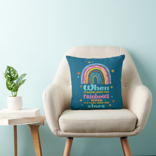When It Rains Look For Rainbows Cushion