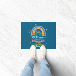 When It Rains Look For Rainbows Doormat