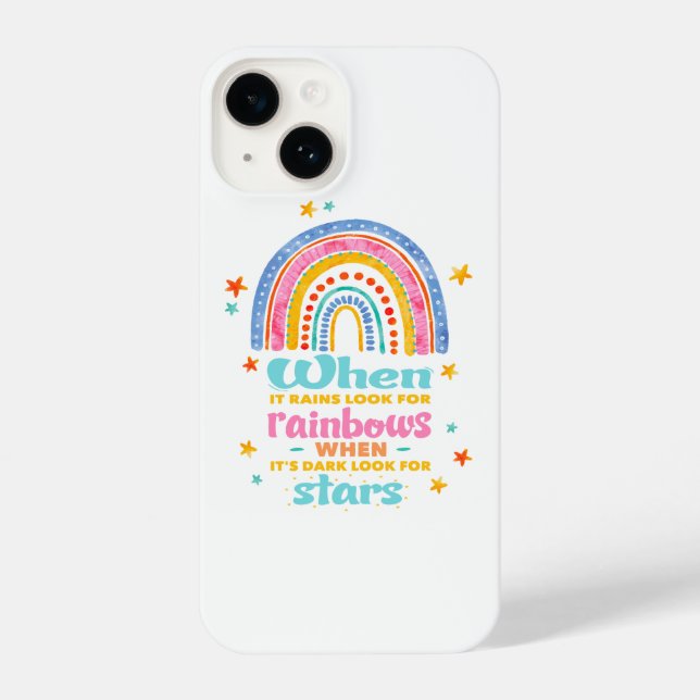 When It Rains Look For Rainbows iPhone Case (Back)