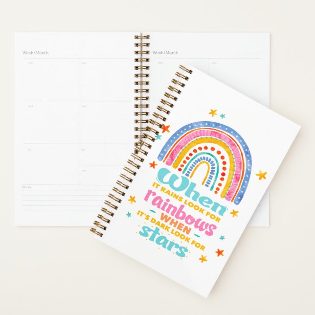 When It Rains Look For Rainbows Planner (Display)