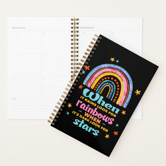 When It Rains Look For Rainbows Planner (Display)