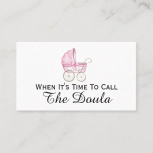 When It's Time To Call The Doula Pregnancy Business Card