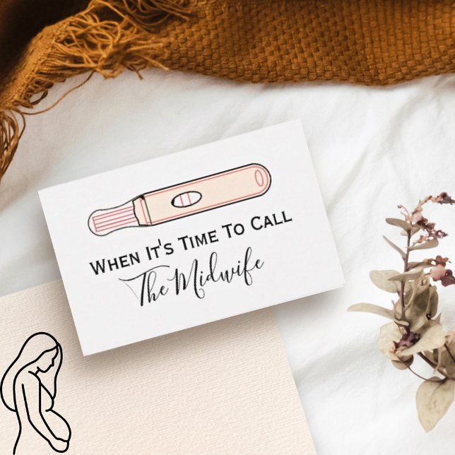 When It's Time To Call The Midwife Doula Pregnancy Business Card (Creator Uploaded)