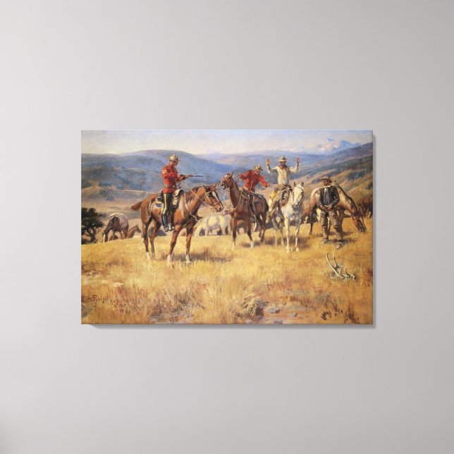 When Law Dulls the Edge of Chance by CM Russell Canvas Print (Front)