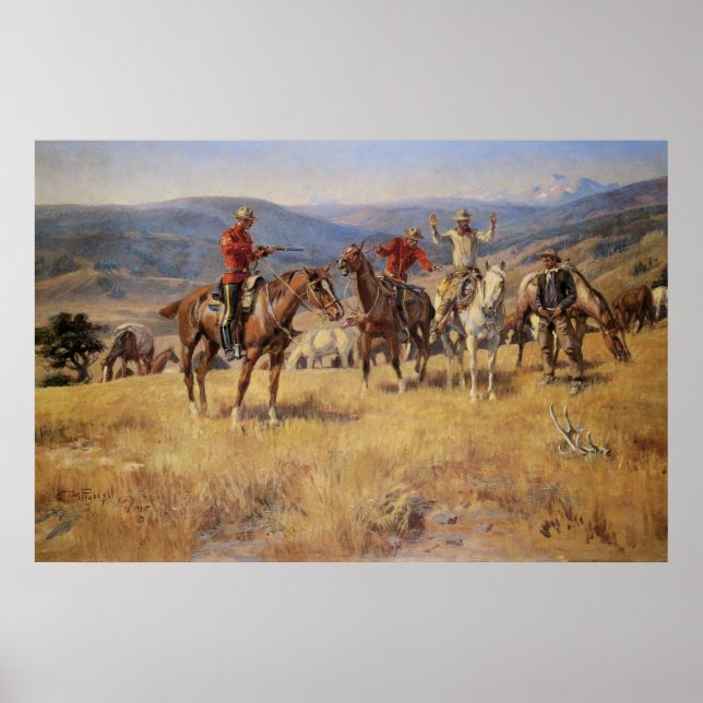 When Law Dulls the Edge of Chance by CM Russell Poster (Front)