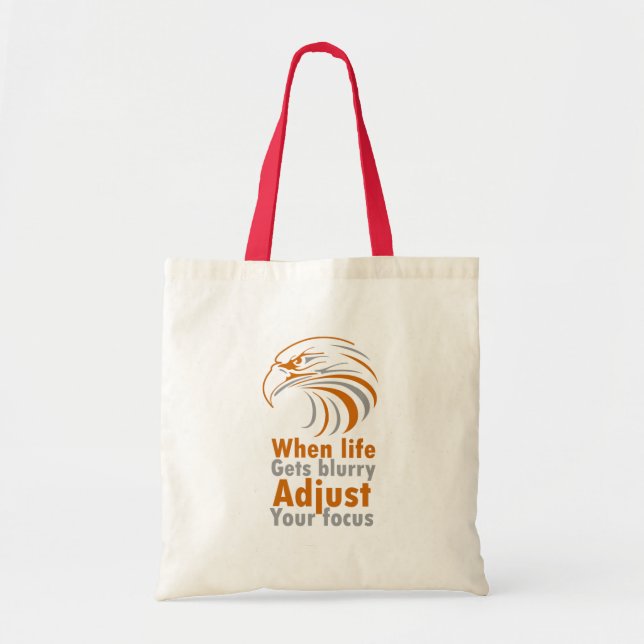 When life gets blurry adjust your focus paper plat tote bag (Front)