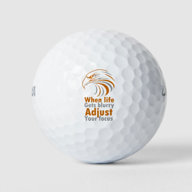 When life gets blurry adjust your focus tote bag golf balls (Front)