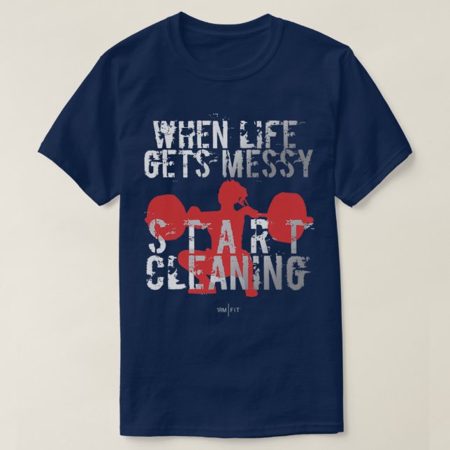 When Life Gets Messy Start Cleaning Triblend  T-Shirt (Design Front)