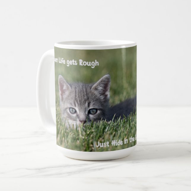 When life gets rough cat mug (Front Left)