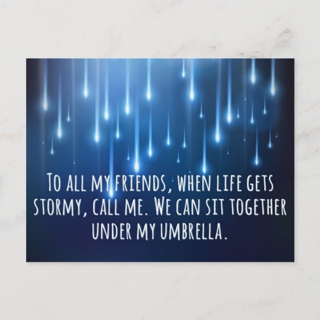When Life Gets Stormy Quote Postcard (Front)