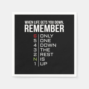 When Life Gets You Down Motorcycle Biker Napkin