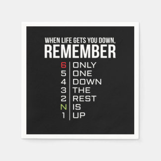 When Life Gets You Down Motorcycle Biker Napkin