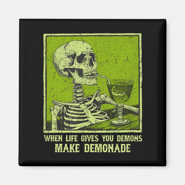 When Life Gives Demons Make Demonade Funny Meme Magnet (Front)