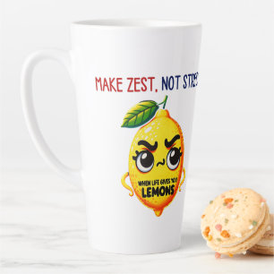 When Life Gives You Lemons Cartoon Latte Mug