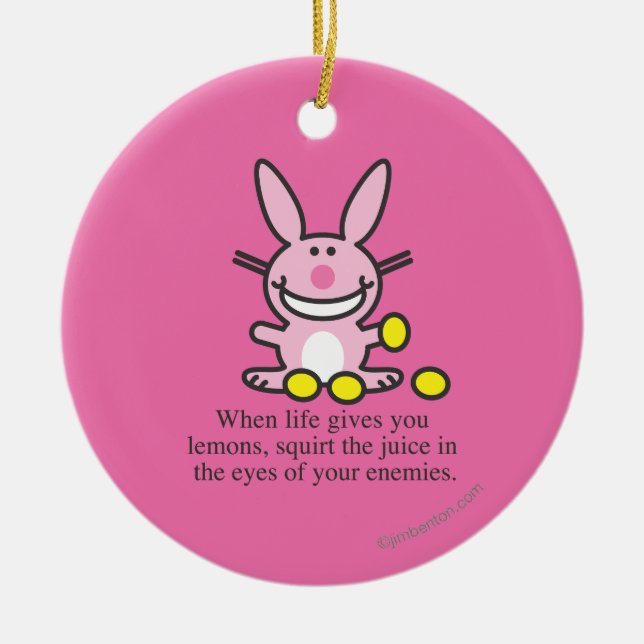 When Life Gives You Lemons Ceramic Tree Decoration (Front)