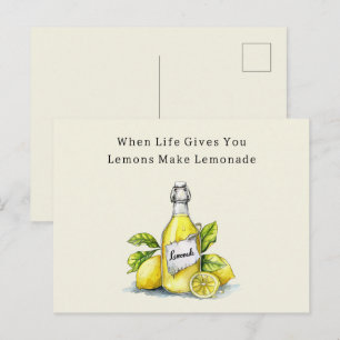 When Life Gives You Lemons Lemonade Postcard