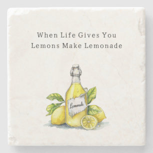 When Life Gives You Lemons Lemonade Stone Coaster