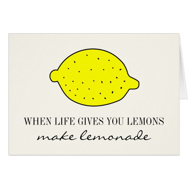 When life gives you lemons make lemonade cards (Front Horizontal)