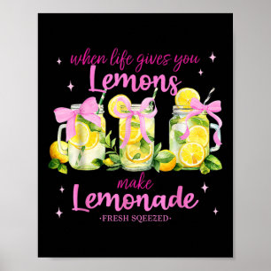 When Life Gives You Lemons Make Lemonade Coquette Poster