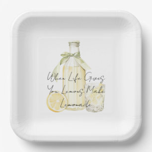 When Life Gives You Lemons Make Lemonade Paper Plate