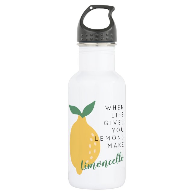 When Life Gives You Lemons Make Limoncello 532 Ml Water Bottle (Front)