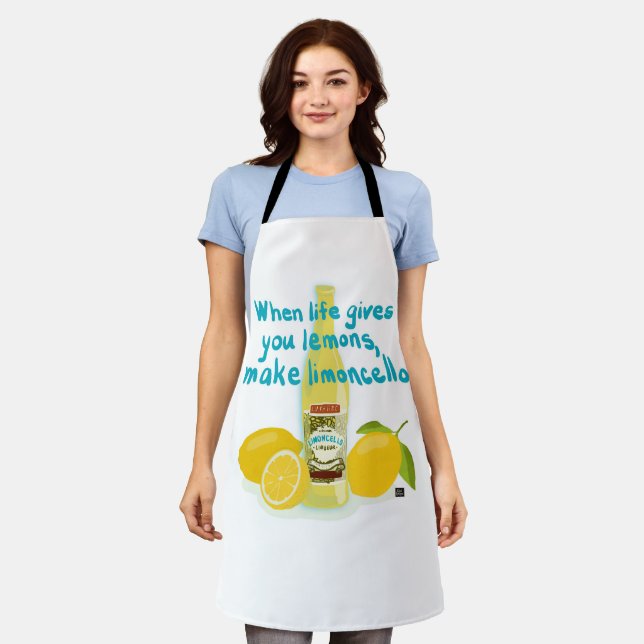 When Life Gives You Lemons - Make Limoncello Apron (Worn)