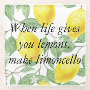 When life gives you lemons, make limoncello glass coaster