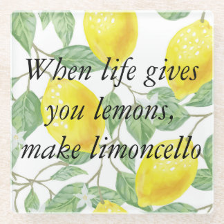 When life gives you lemons, make limoncello glass coaster