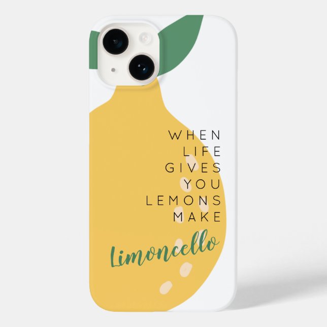 When Life Gives You Lemons Make Limoncello Yellow Case-Mate iPhone Case (Back)