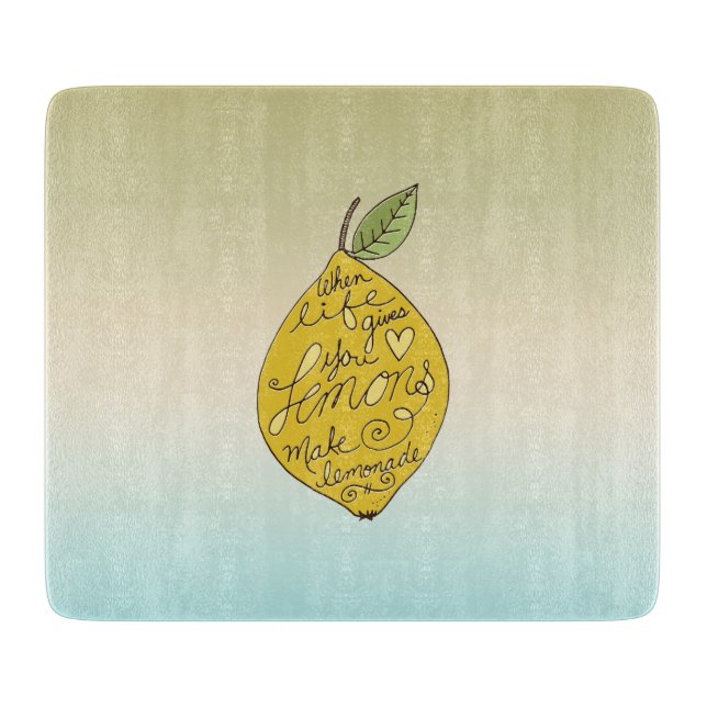 When Life Gives you Lemons Ombre     Cutting Board (Front)
