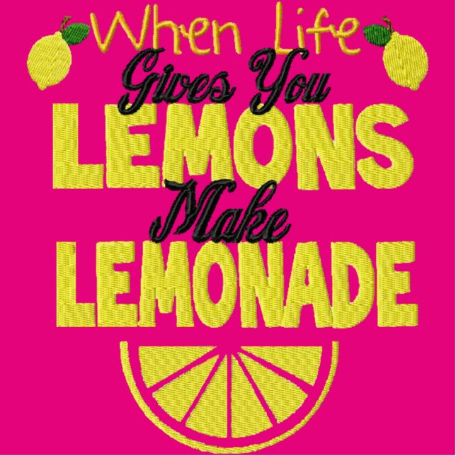 When Life Gives You Lemons (pink) - in 4 sizes Standing Photo Sculpture (Front)